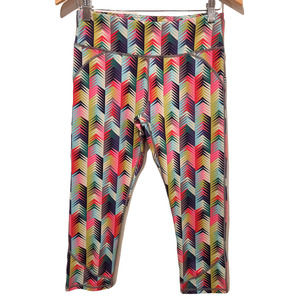 Fabletics Womens Lima Capri Multi Color Workout Athletic Leggings Size Small